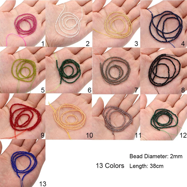 38 cm Perles libres Fabrication de bracelets Grenat rouge Accessoires DIY 2