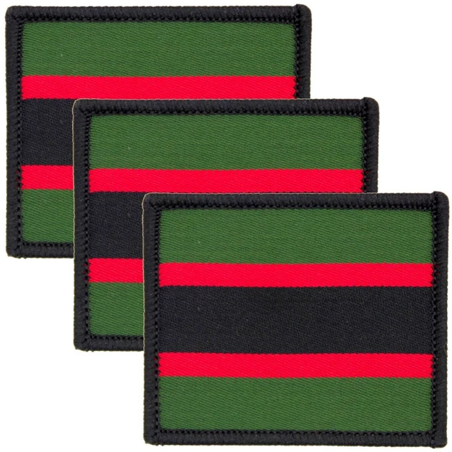 British Army Parachute Regiment DZ Flash Patch 3-Pack - 6cm X 6cm Iron-On/Sew-On