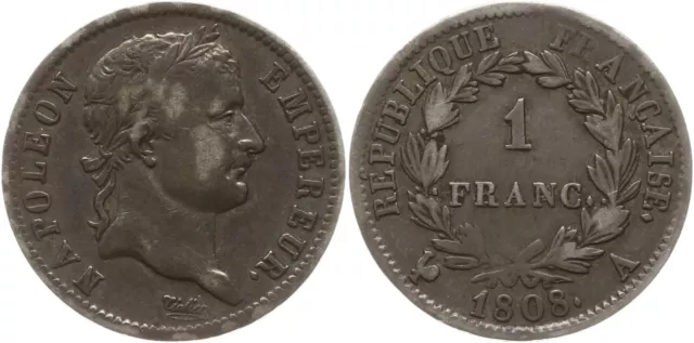 Ksr. Frankreich, Napoleon I., 1 Franc 1808 A