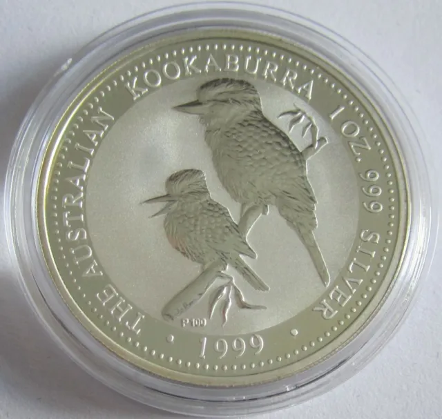 Australia 1 Dollar 1999 Kookaburra 1 Oz Silver