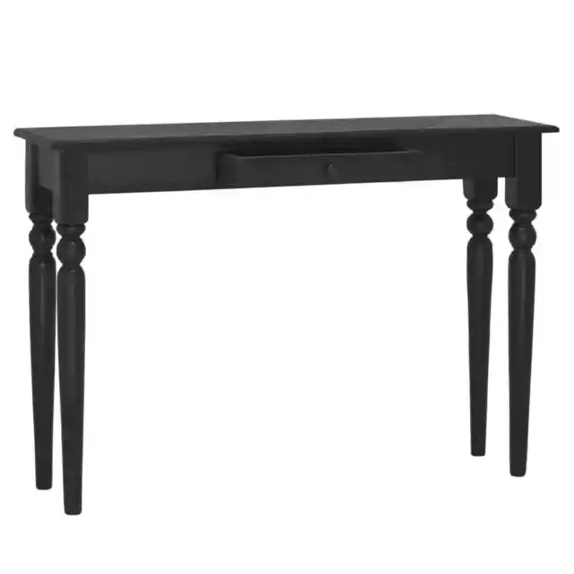 Solid Mahogany Wood Console Table in Light Black, Rustic Charm, Durable, with Dr