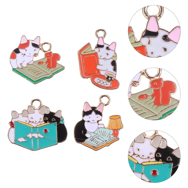 Emaille Katze Charme Katze Anhänger Charme Schmuck Machen Perlen