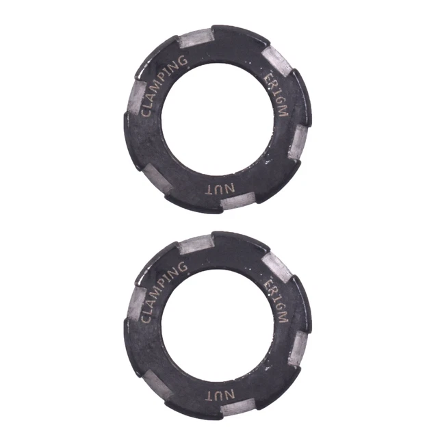 2x ER16 M type Collet Clamping Nut for CNC Milling Collet Chuck Holder Lathe