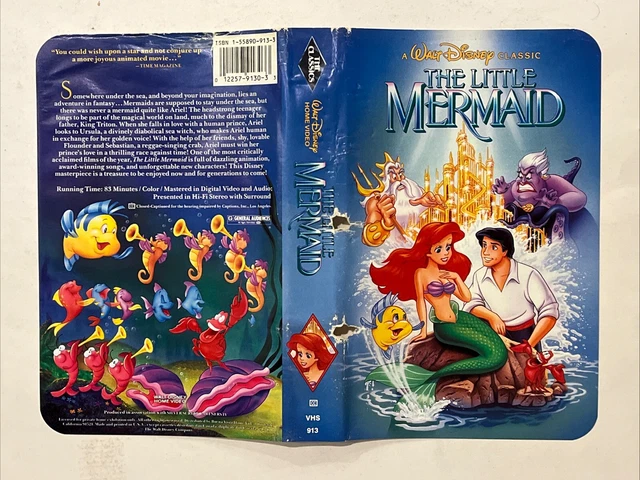 Vhs Cover Inlay RARE DISNEY LITTLE Mermaid (VHS banned cover art/inlay ONLY) no ...