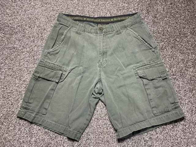 Boy Scouts Uniform Shorts Mens 32 Olive Green Canvas