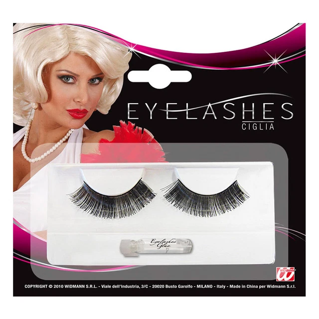 Lungo Nero Ciglia Artificiale Falso Ciglia Make Up Carnevale