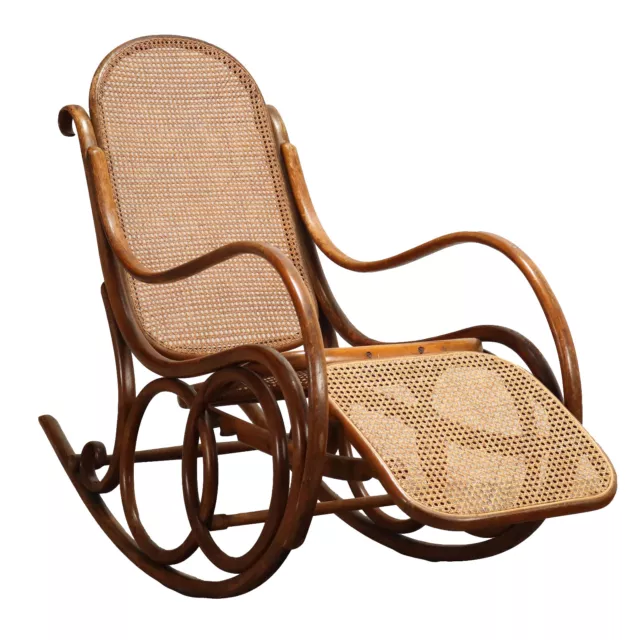 Fauteuil Ancien à Bascule Thonet en Hêtre Autriche XIXe Siècle