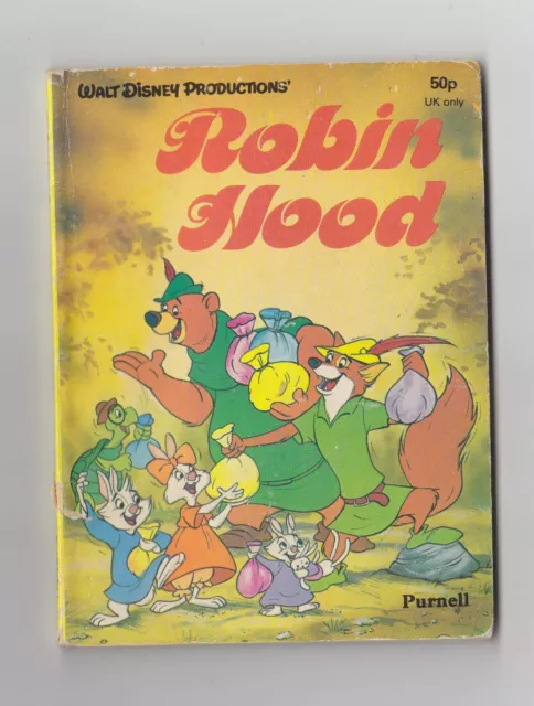 Walt Disney Robin Hood Purnell Playmates Book Paperback