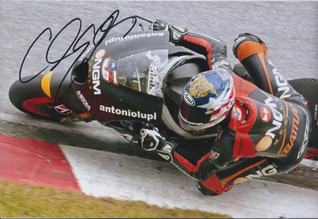 Colin EDWARDS SIGNED Antoniolupi NGM 12x8 Photo Autograph AFTAL COA Silverstone