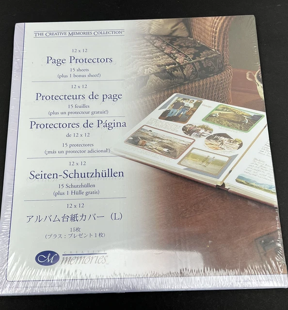 Recarga de álbum de recortes Creative Memories PAGE PROTECTORS 12x12 15 +1 hojas