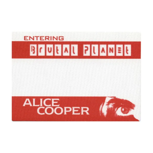 Alice Cooper 2000 Brutal Planet concert tour Backstage Pass