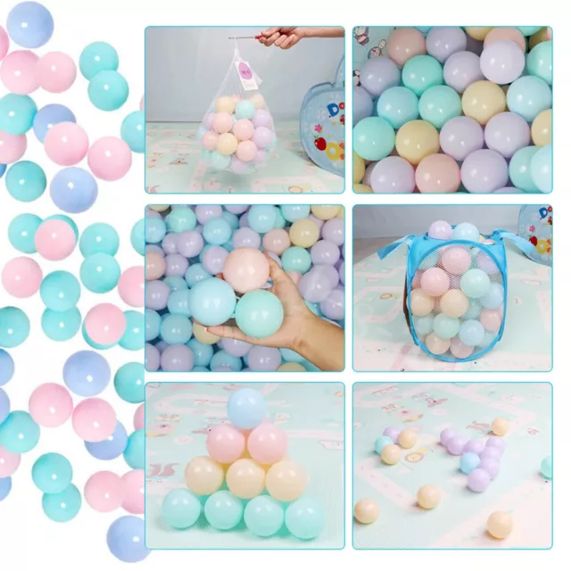 1000x Ball Pit Balls Play Kids Plastic Baby Ocean Soft Toy Colourful Playpen Fun