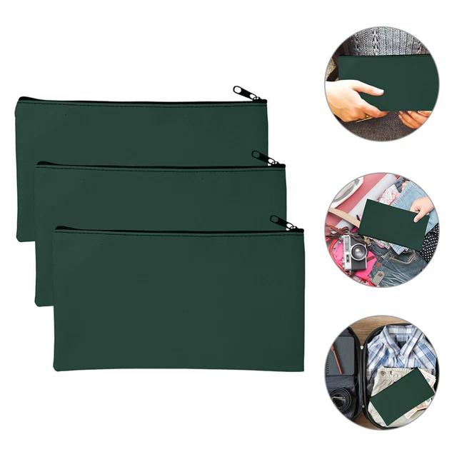 Portefeuille Femme Triple Avec Fermeture éclair - 5 Compartiments Cartes, Billets Et Pièces - Rouge Foncé