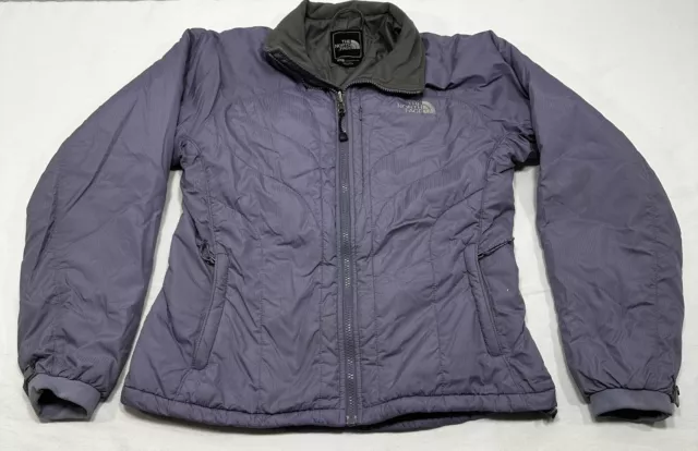 Women’s SMALL The North Face Primaloft Quilted Puffer Jacket Coat Purple