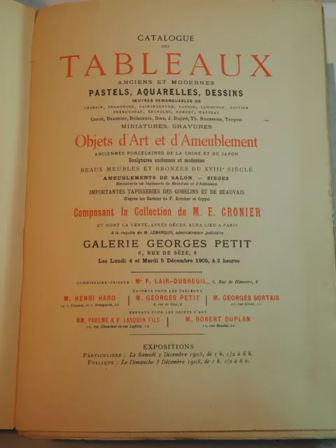 Beau recueil - livre de lithographies - collection E.CRONIER - 1905