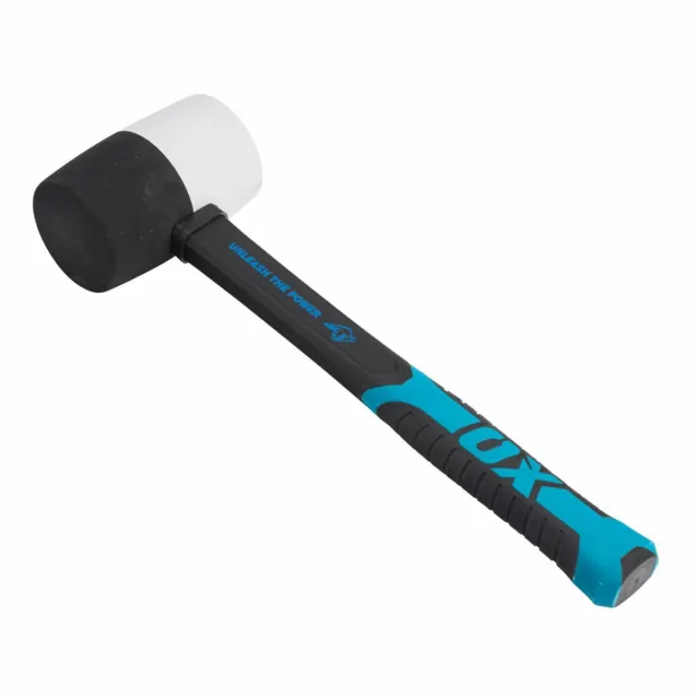 OX Tools 32oz Combination Rubber Mallet White Non Marking Hammer Face | T081932