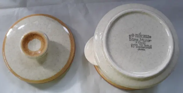 Mikasa Stone Manor Individual Casserole Dish with Lid Preowned Multi-Use Japan