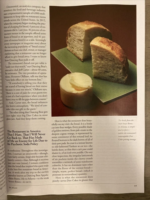THE ATLANTIC MAGAZINE May 2026 America's Best Free Restaurant Bread $15 ...