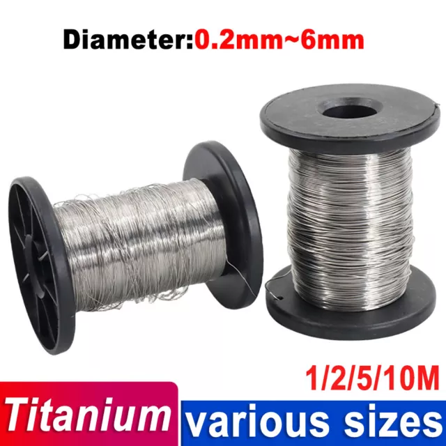 TA2 Diametro filo rotondo titanio puro 0,2 mm-6 mm fili metallici saldatura lavorazione dei metalli