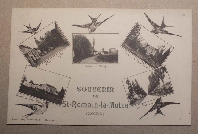 Cpa - Souvenir Of Saint Romain La Motte