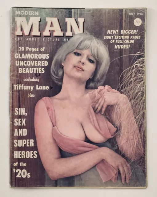 VTG Modern Man Magazine July 1966 Vol 16 #1-180 Tiffany Lane Uncovered No Label