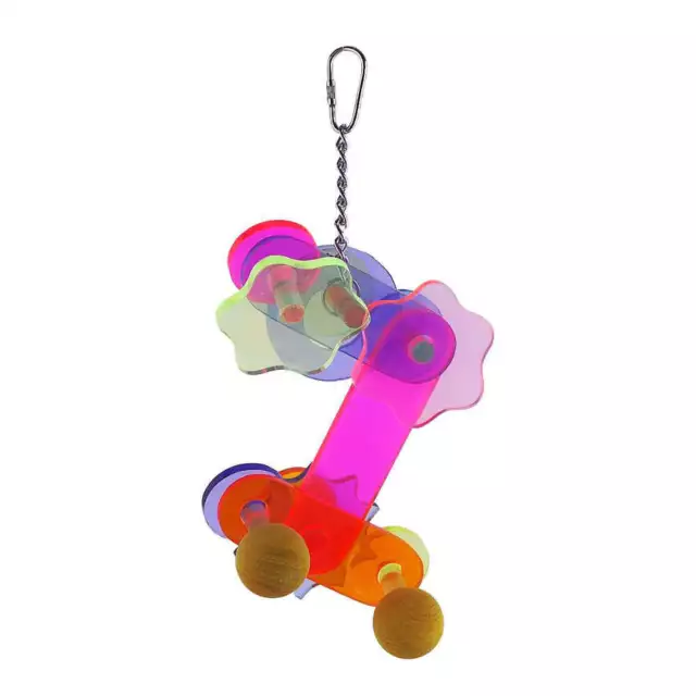 Adventure Bound Acrylic Gear Bird Toy for Small Parrots & Parakeets, etc.