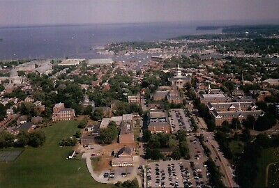 Aerial View of Annapolis Maryland, Capitol Downtown Chesapeake Bay MD - Postcard
