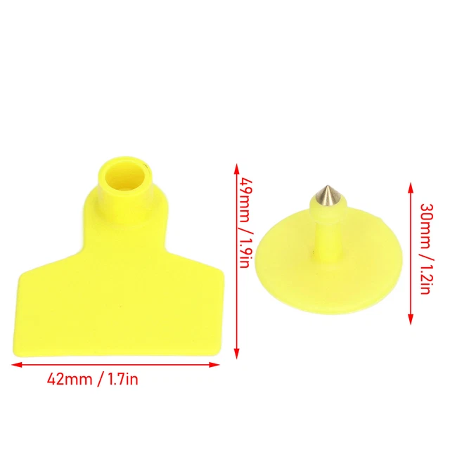 100 étiquettes D'oreille Pour Bétail (vaches, Moutons) - En Plastique TPU, Vierges, Résistantes - Environ 7.5x6 Cm
