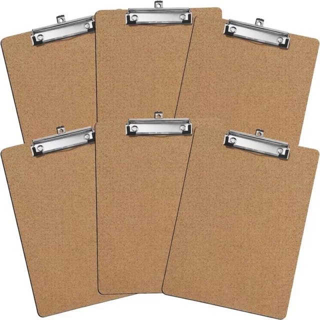 6er-Pack Hartplatte Büro Klemmbretter Bulk Standard A4 Letter-Format (9 x 12.58342