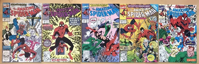Amazing Spider-Man #340, #341, #342, #343, #348 - Marvel Copper Age Comic Lot