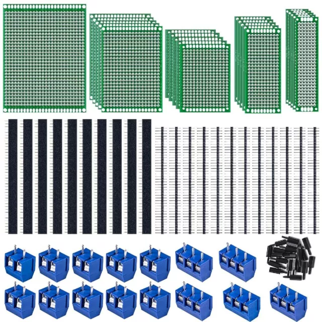 78Stk Lochrasterplatte Kit,21er Doppelseitig PCB Board