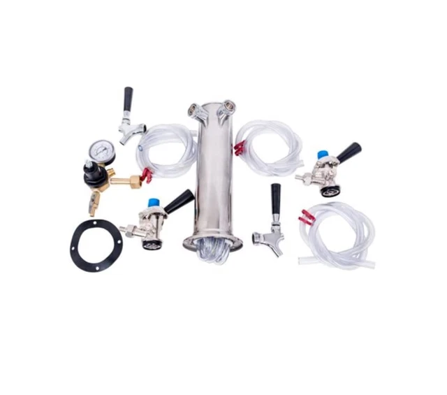 TapRite DK30CPSS02 Kegerator Tower Conversion Kit for Dual Tap Configuration