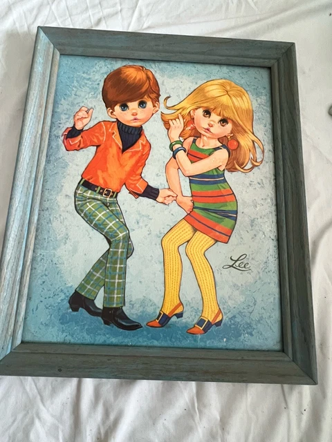 Lee Keane “Go-Go” Big Eyes　レトロ　1960年代 LEE VINTAGE 1960's BIG EYE KIDS DANCING Labeled 