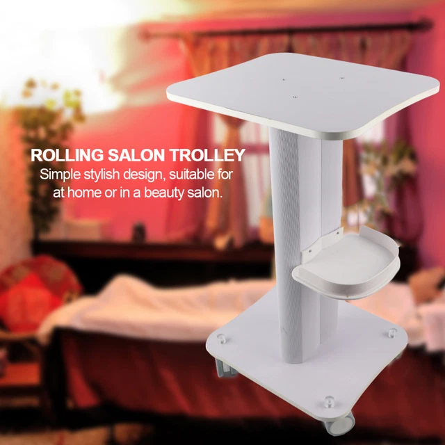Carro rodante de salón de belleza uso pedestal soporte de ruedas CHW