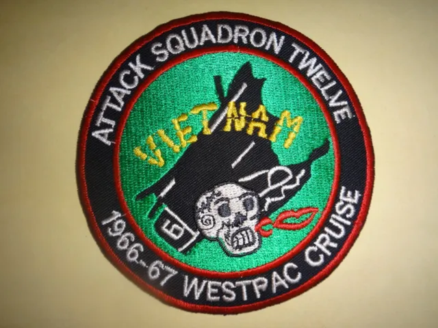 Vietnam Guerra Toppa US Blu Navy Attack Squadrone 12 1966-67 Westpac Cruise "