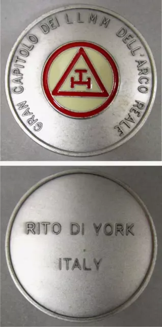 Moneta "GRAN CAPITOLO DEI L.L.M.M. DELL'ARCO REALE - RITO DI YORK" - Massoneria