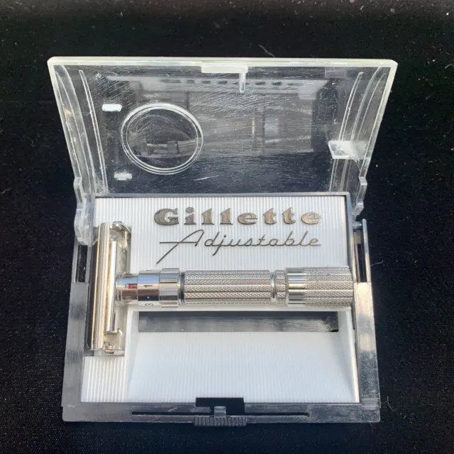 Gillette Fatboy E 3 Adjustable Safety Razor Company Vintage Double Edge