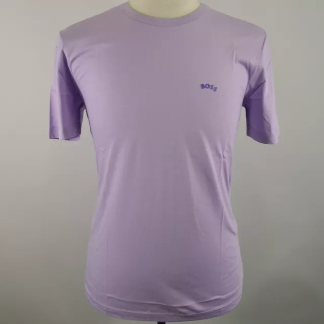 Herren Hugo Boss lila lila T gebogene Baumwolle T-Shirt Medium