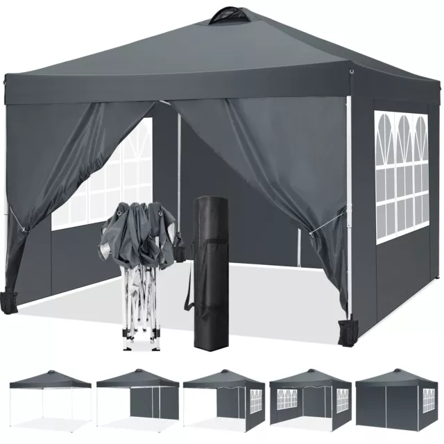 Faltpavillon wasserdicht Dachmaß 3x3m Pavillon Gartenzelt Partyzelt UV-Schutz