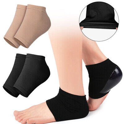 1 par de mangas de gel talón protector para el cuidado de la piel del pie calcetines ampolla agrietada*