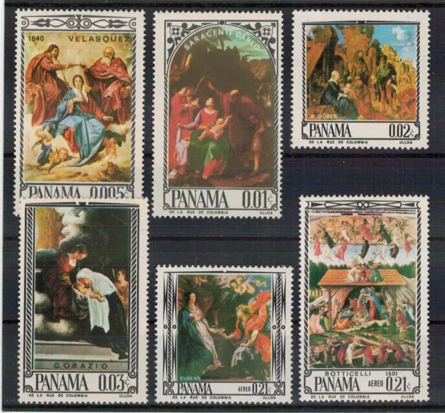 Panama: Nr. 917-922 ** postfrisch / religiöse Gemälde 1966