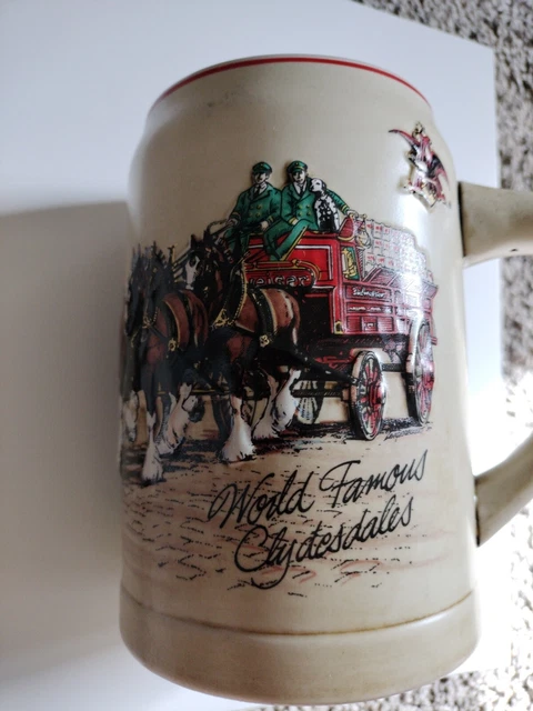 BUDWEISER 1987 Clydesdales Series Beer Stein “World Famous Clydesdales”