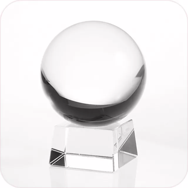 Amlong Crystal Sphere Crystal Ball with Angled Crystal Stand Engraving Feng Shui