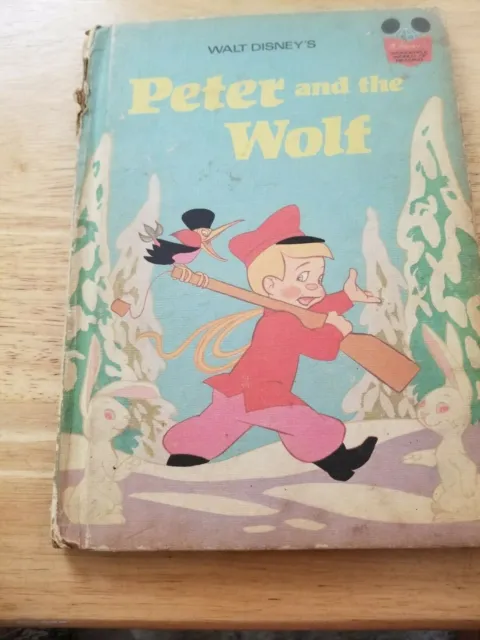 1974 Walt Disney's Peter and the Wolf Hard Cover Book Club Edition