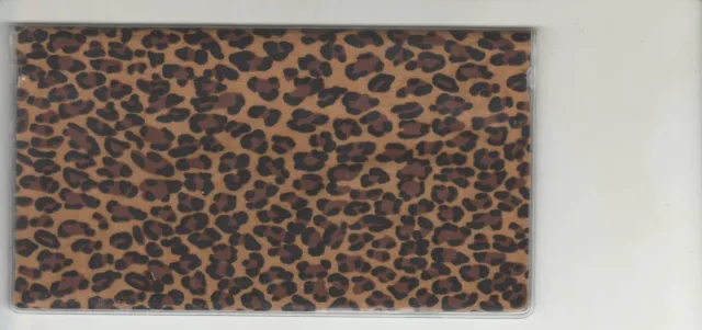 Leopard Print Checkbook Cover Wild Animals Fabric Big Cats