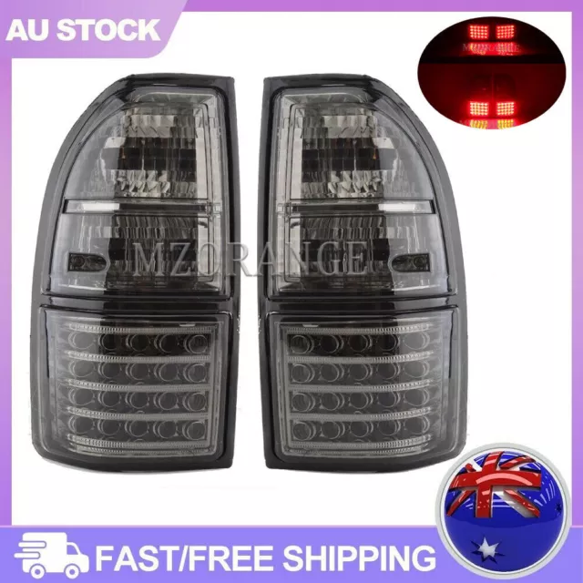 L+R Smoked Rear Tail Light Lamp For Toyota LandCruiser Prado 90 Series 1999-2002