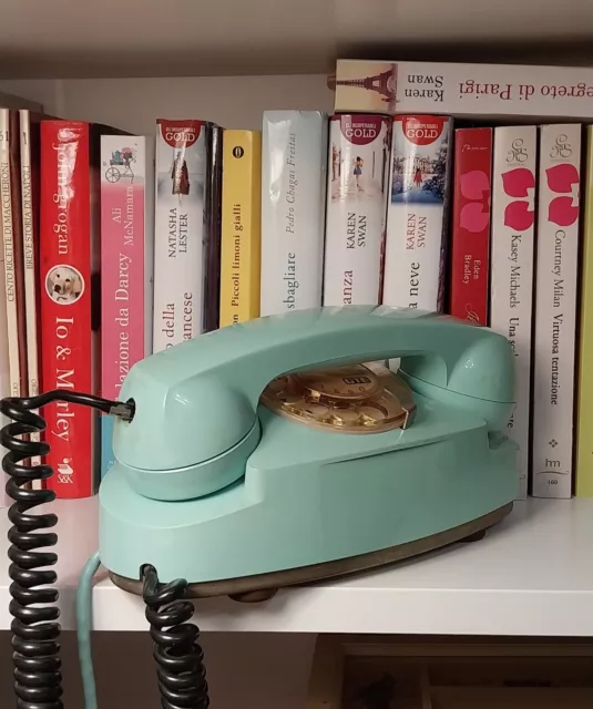 Telefono vintage SIP da tavolo a disco  GTE STARLITE  verde Shabby