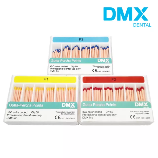 DMX Dental Taper .06 Endo Gutta Percha Points Absorbent Paper Points F1 F2 F3 3