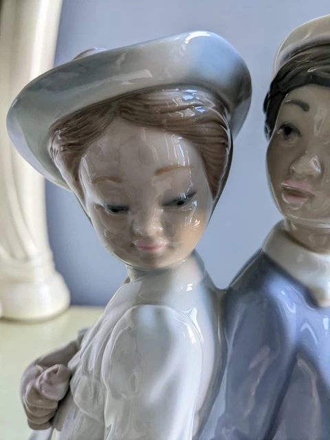 Large Vintage Spain Lladro Porcelain Figurine Puppy Love 1127 Glossy Mint 10" 9