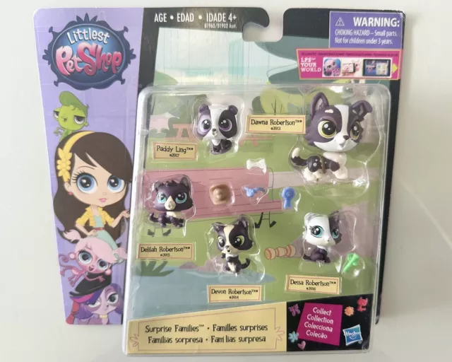 Littlest Petshop Surprise Families Collection Purple Dog Family 2016 Hasbro